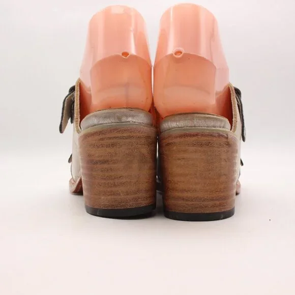 Freebird by Steven Caprice Women’s Size US 6 Gray Leather Block Heel Sandals - Picture 5 of 10